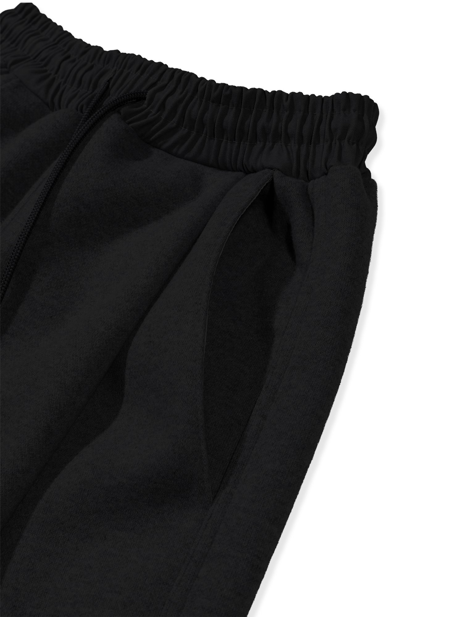 Wool Brushed Daddy Pants (Black)