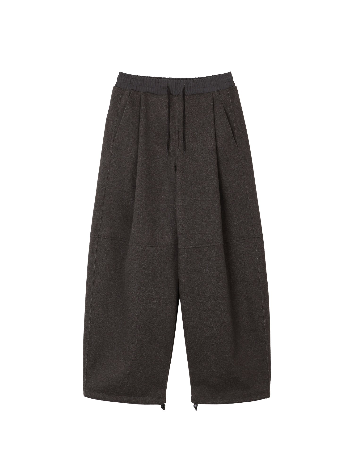 Wool Brushed Daddy Pants (Chacoal)