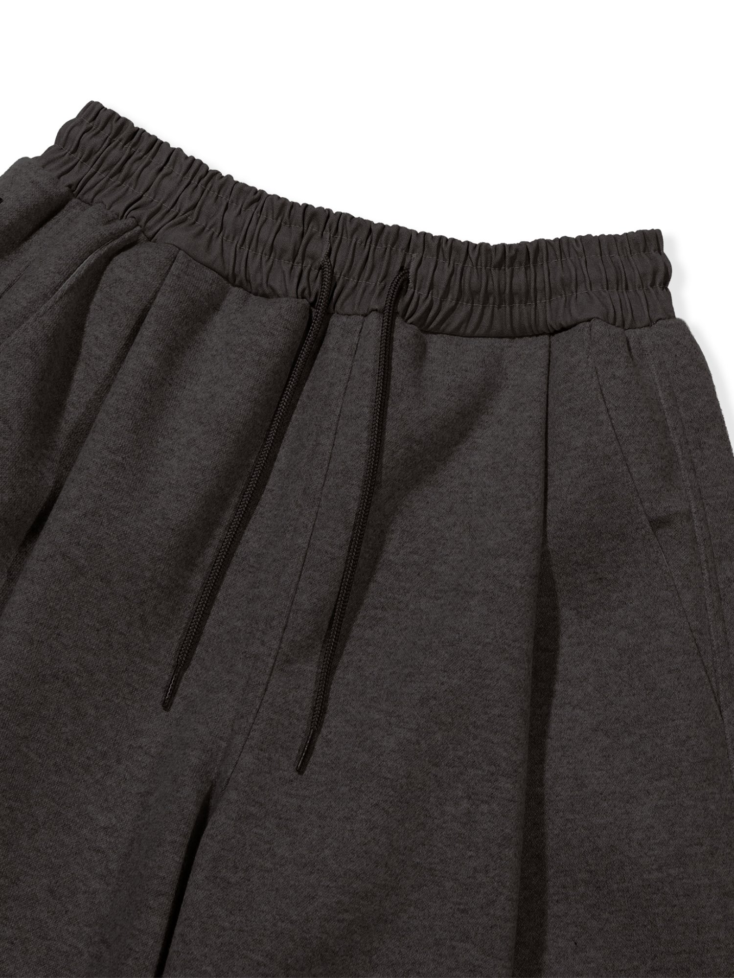 Wool Brushed Daddy Pants (Chacoal)