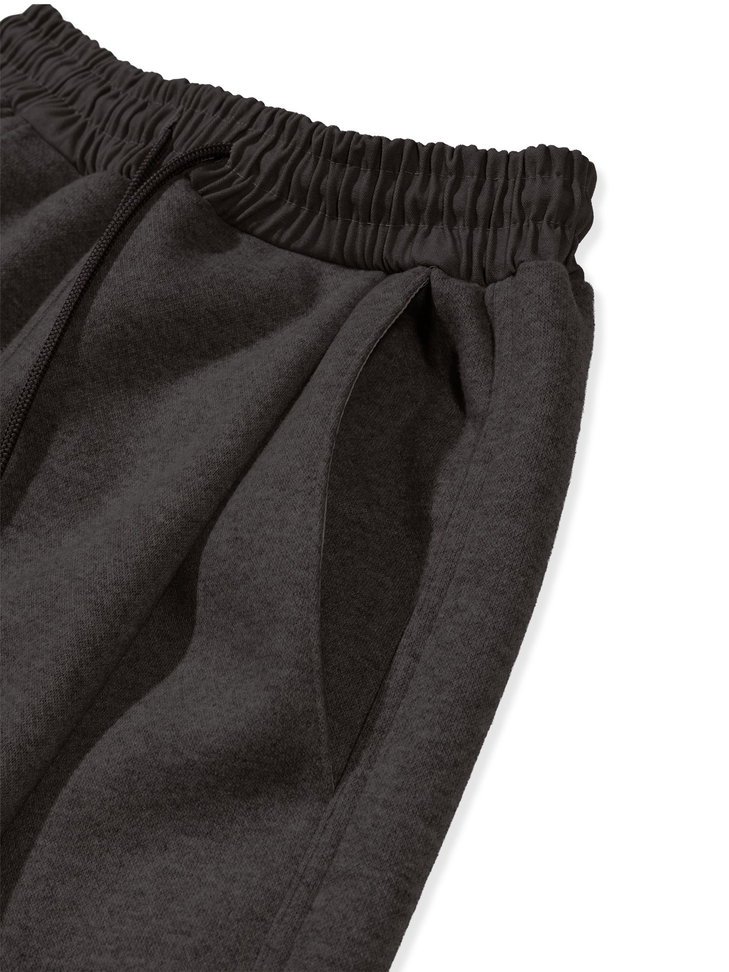 Wool Brushed Daddy Pants (Chacoal)