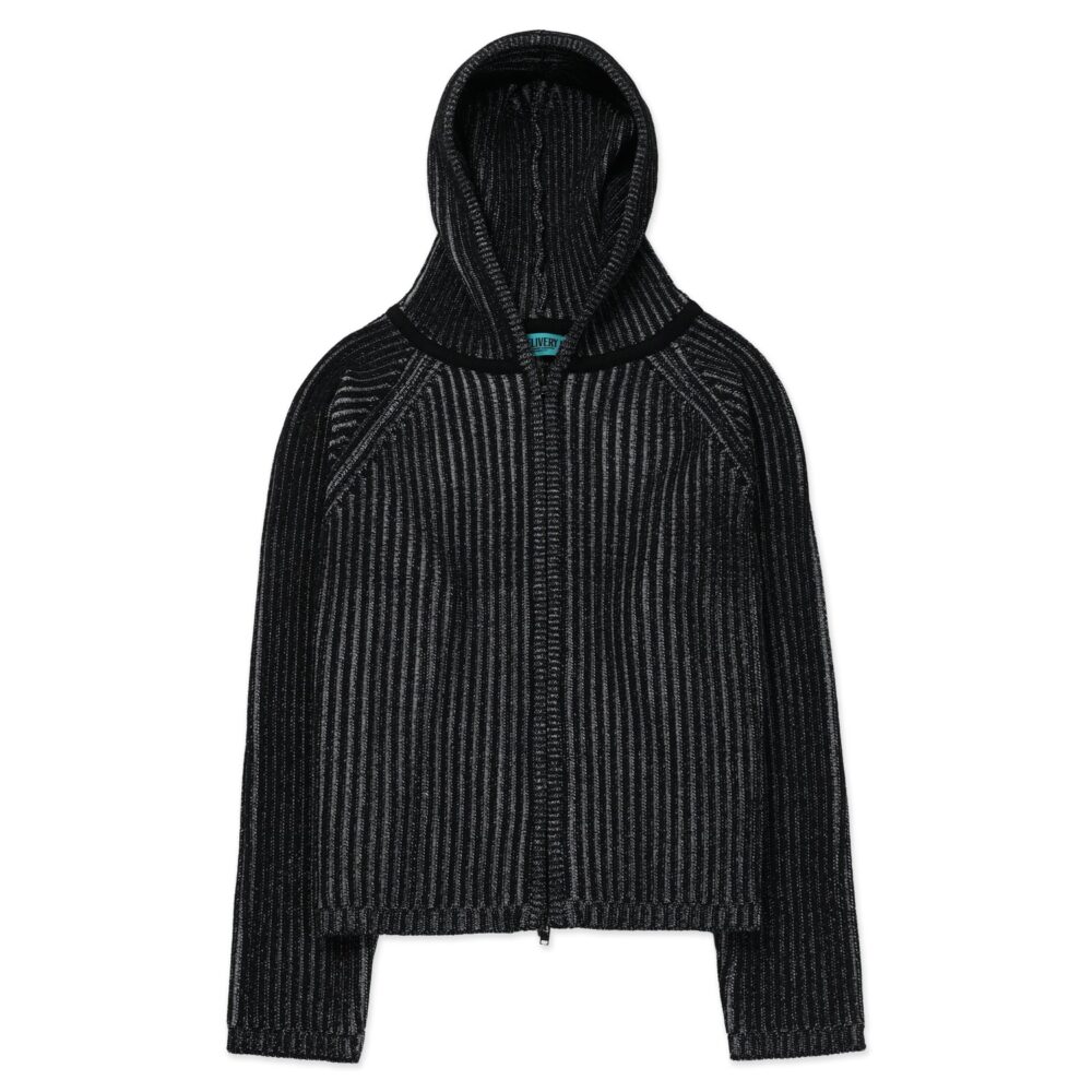 Whale Zip-up Hoodie (Black)