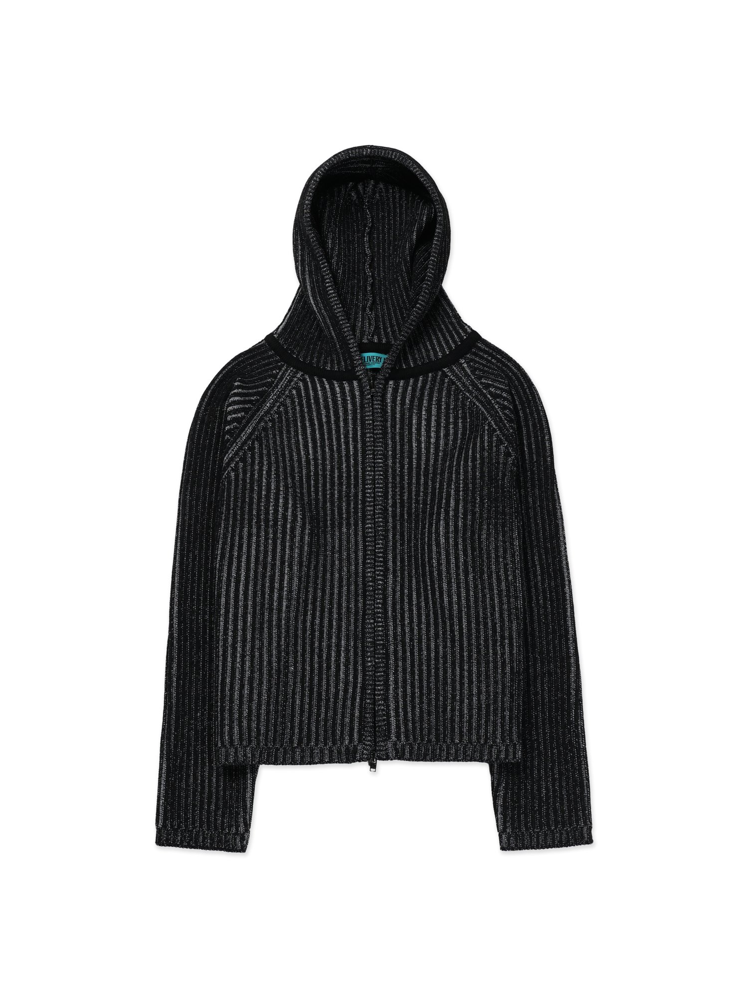 Whale Zip-up Hoodie (Black)