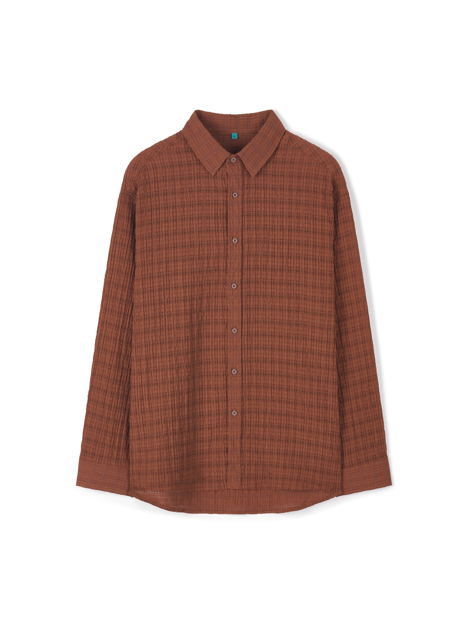 Jacquard Check Shirt (Brown)