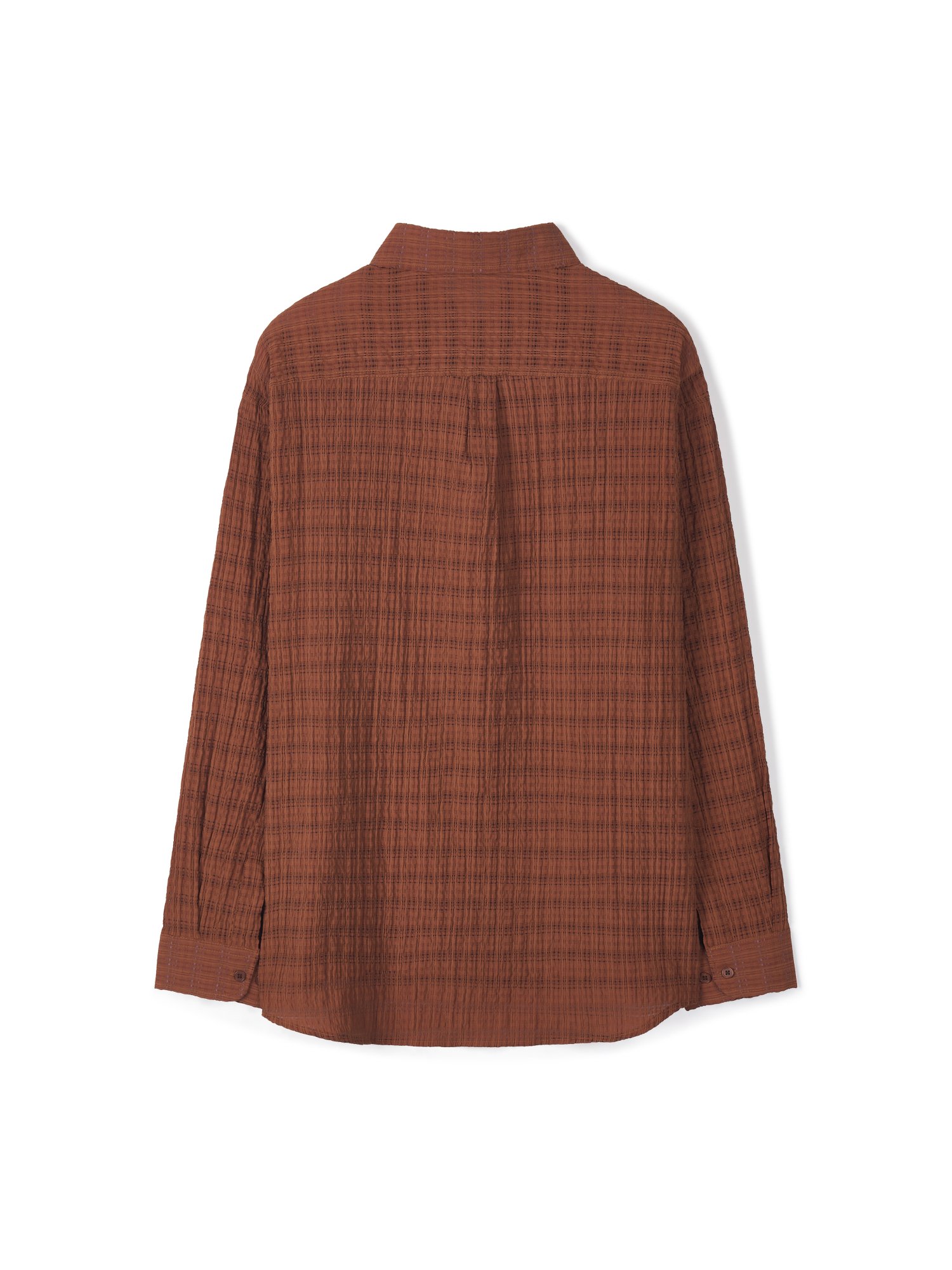 Jacquard Check Shirt (Brown)