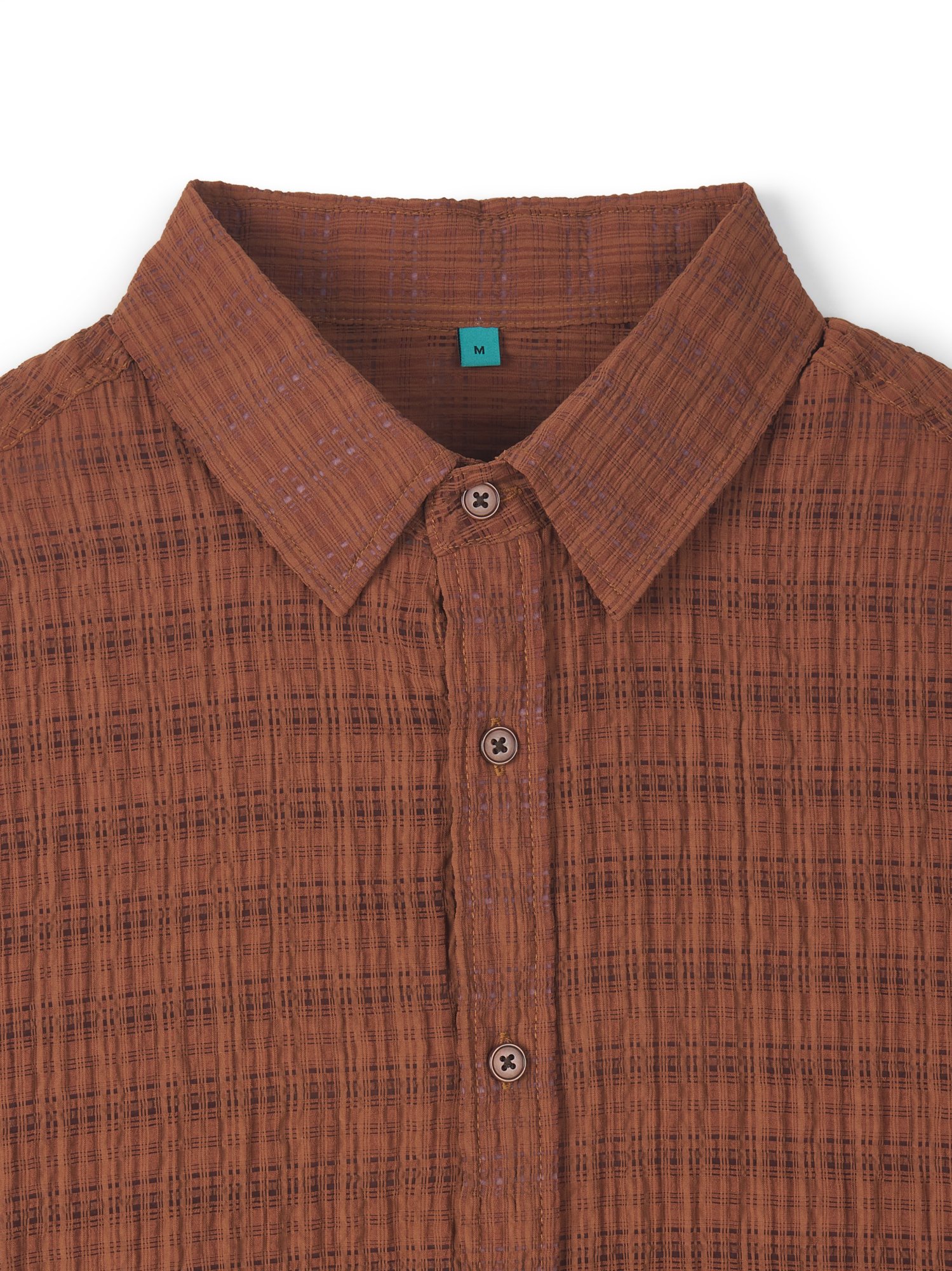 Jacquard Check Shirt (Brown)