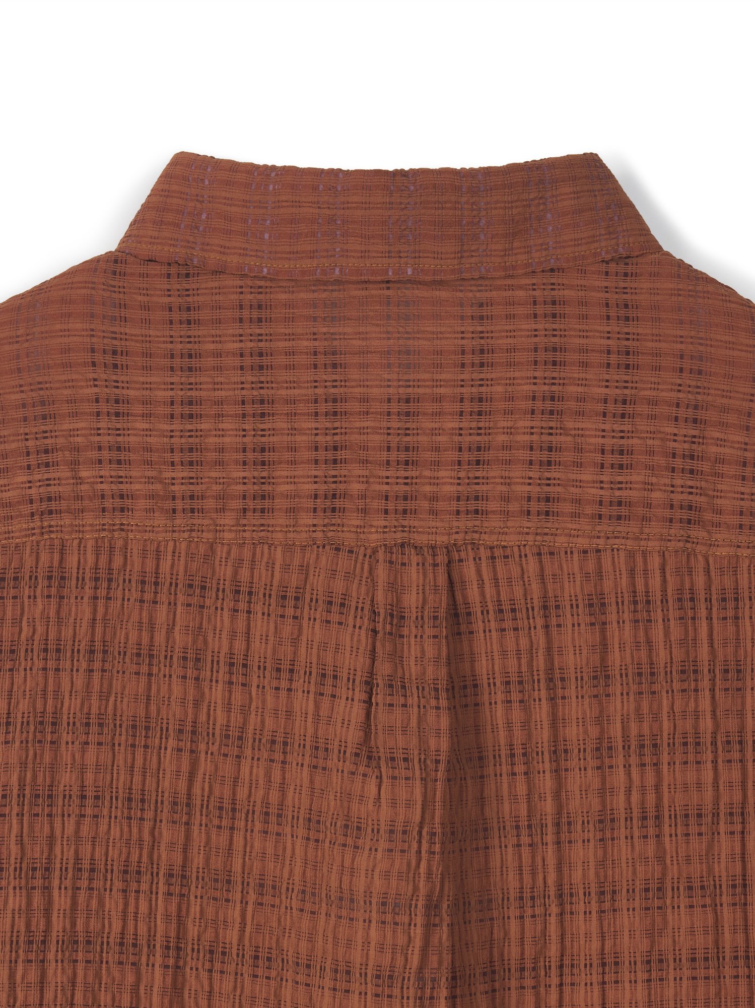 Jacquard Check Shirt (Brown)