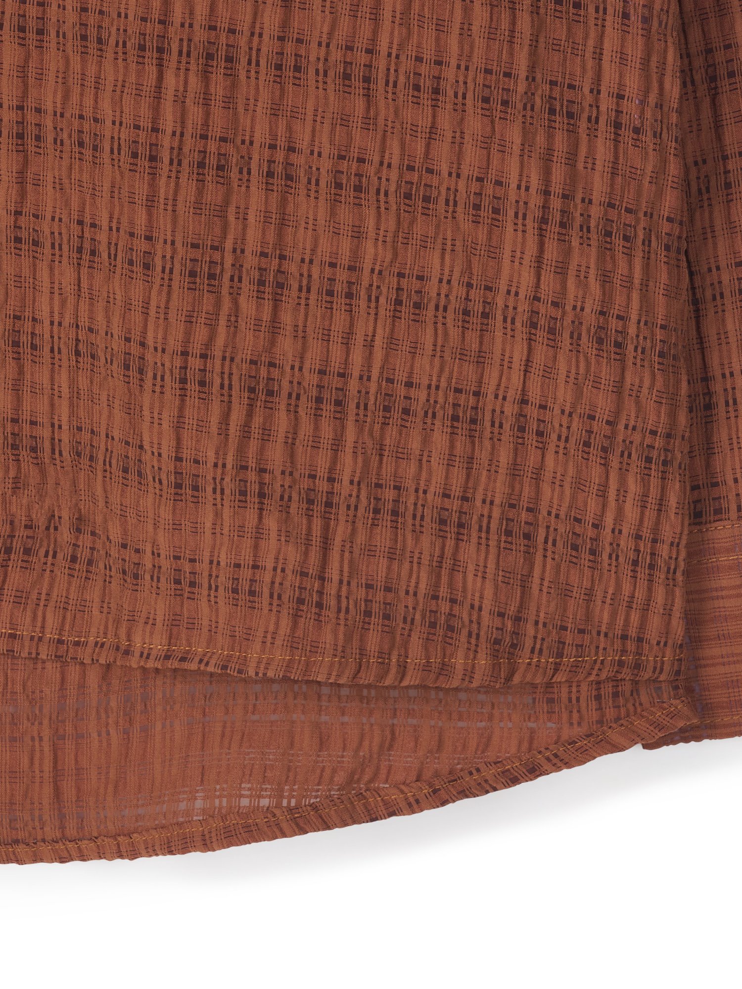 Jacquard Check Shirt (Brown)
