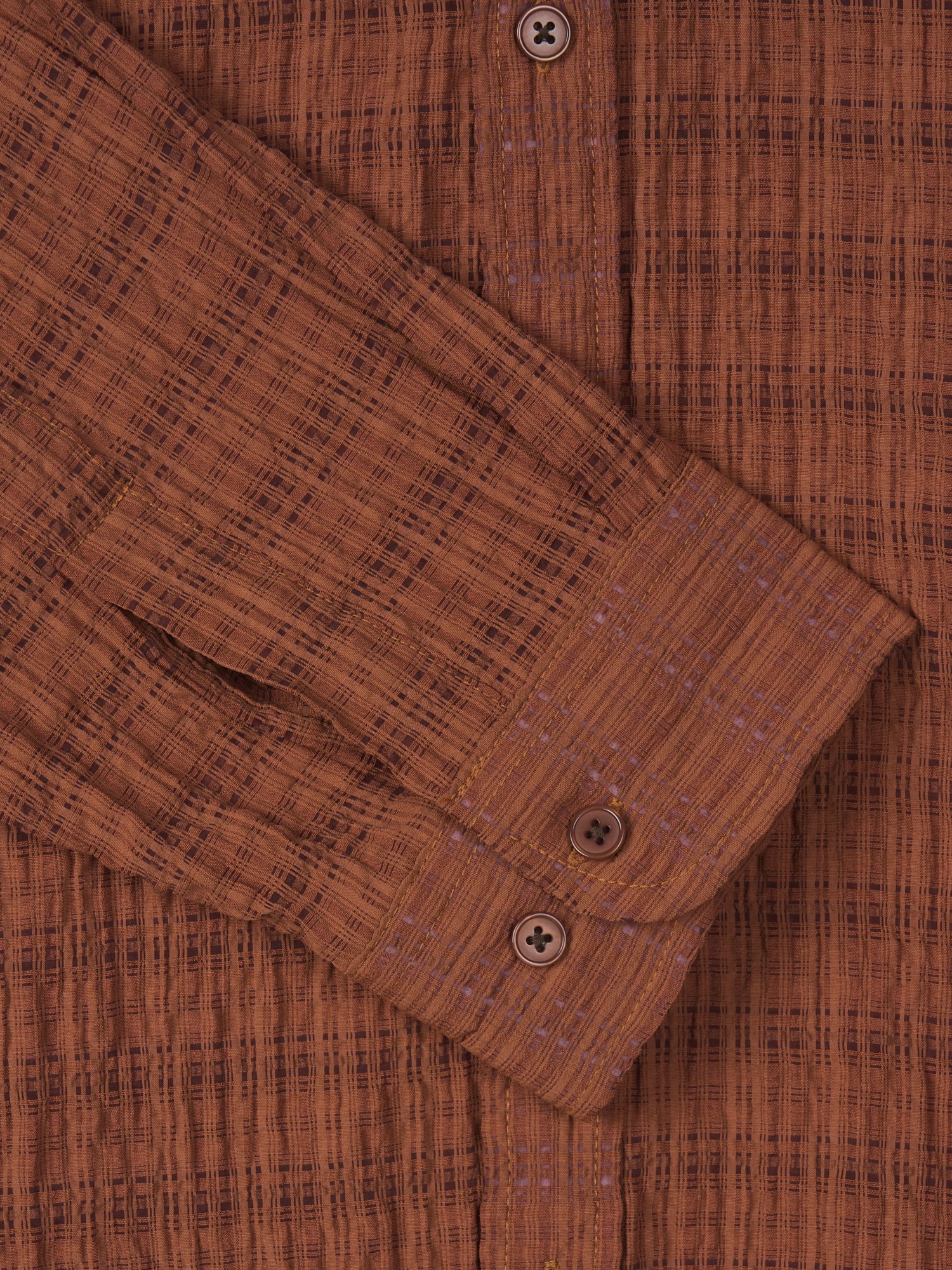 Jacquard Check Shirt (Brown)