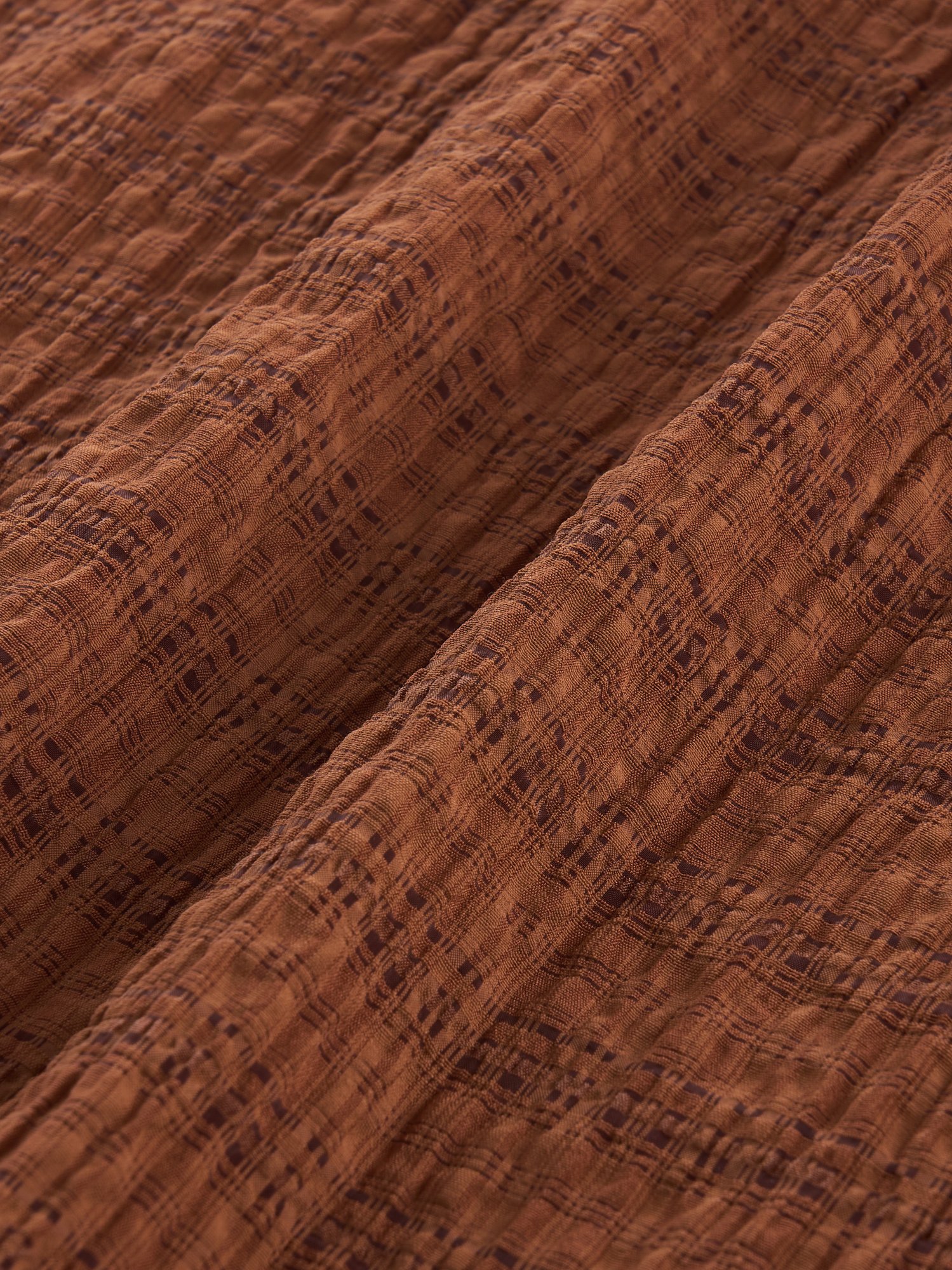 Jacquard Check Shirt (Brown)