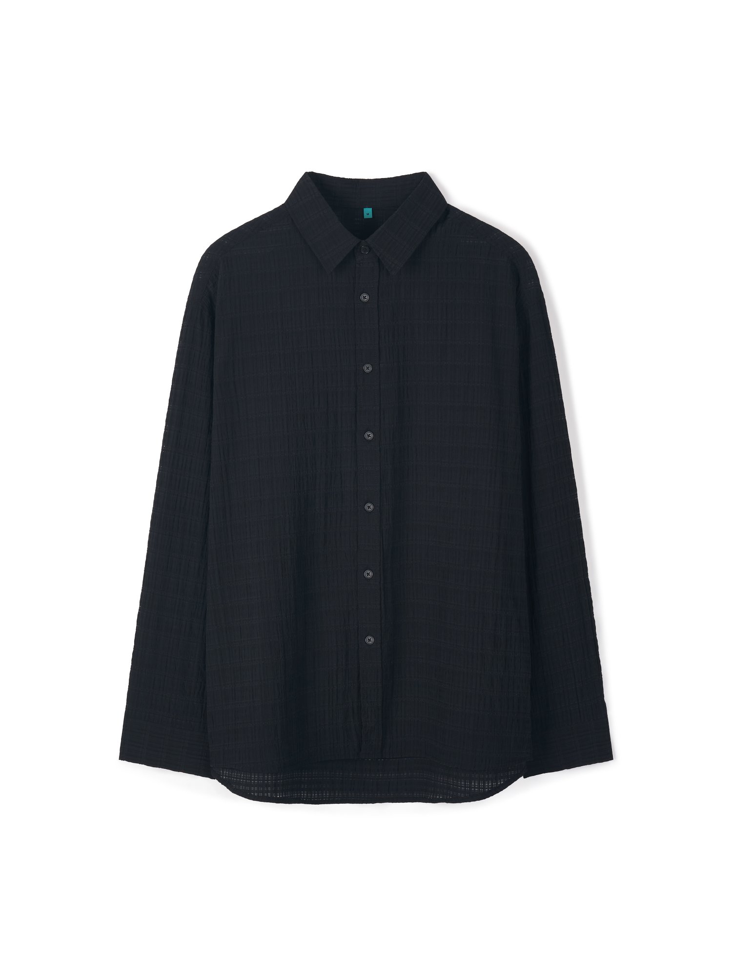 Jacquard Check Shirt (Black)