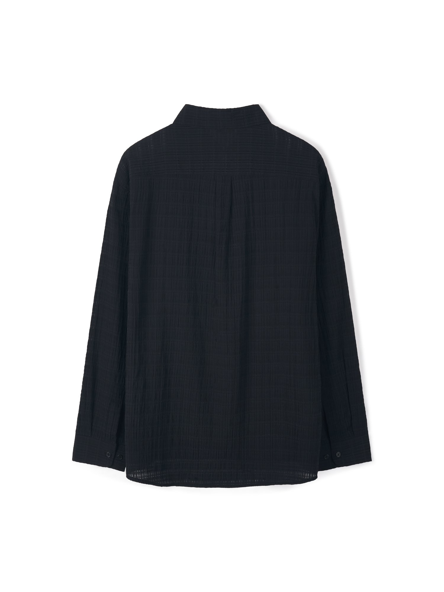Jacquard Check Shirt (Black)