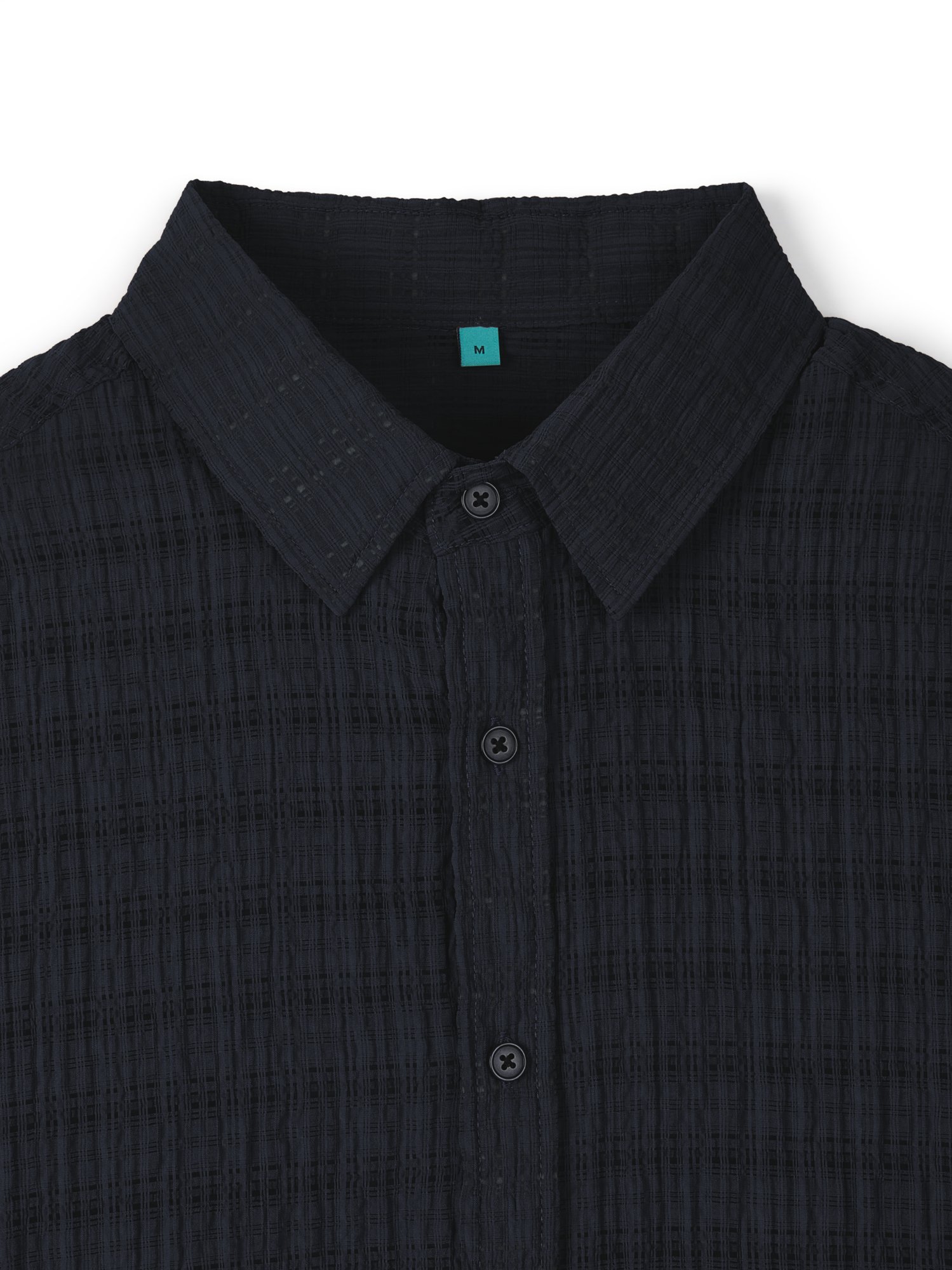 Jacquard Check Shirt (Black)