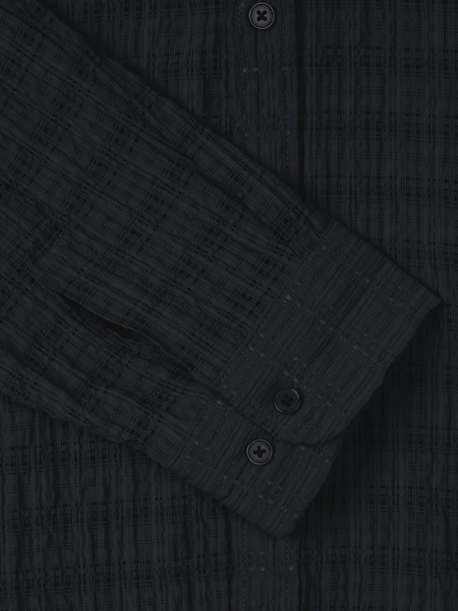 Jacquard Check Shirt (Black)