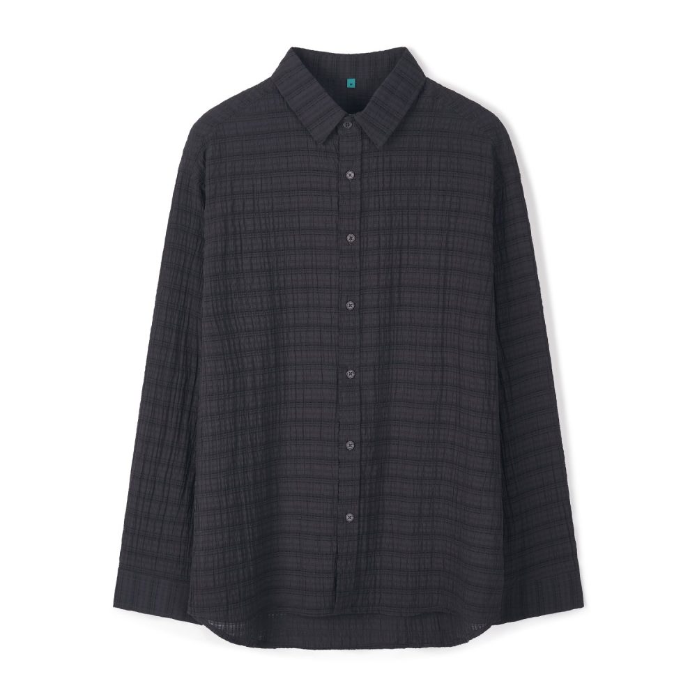 Jacquard Check Shirt (Charcoal)