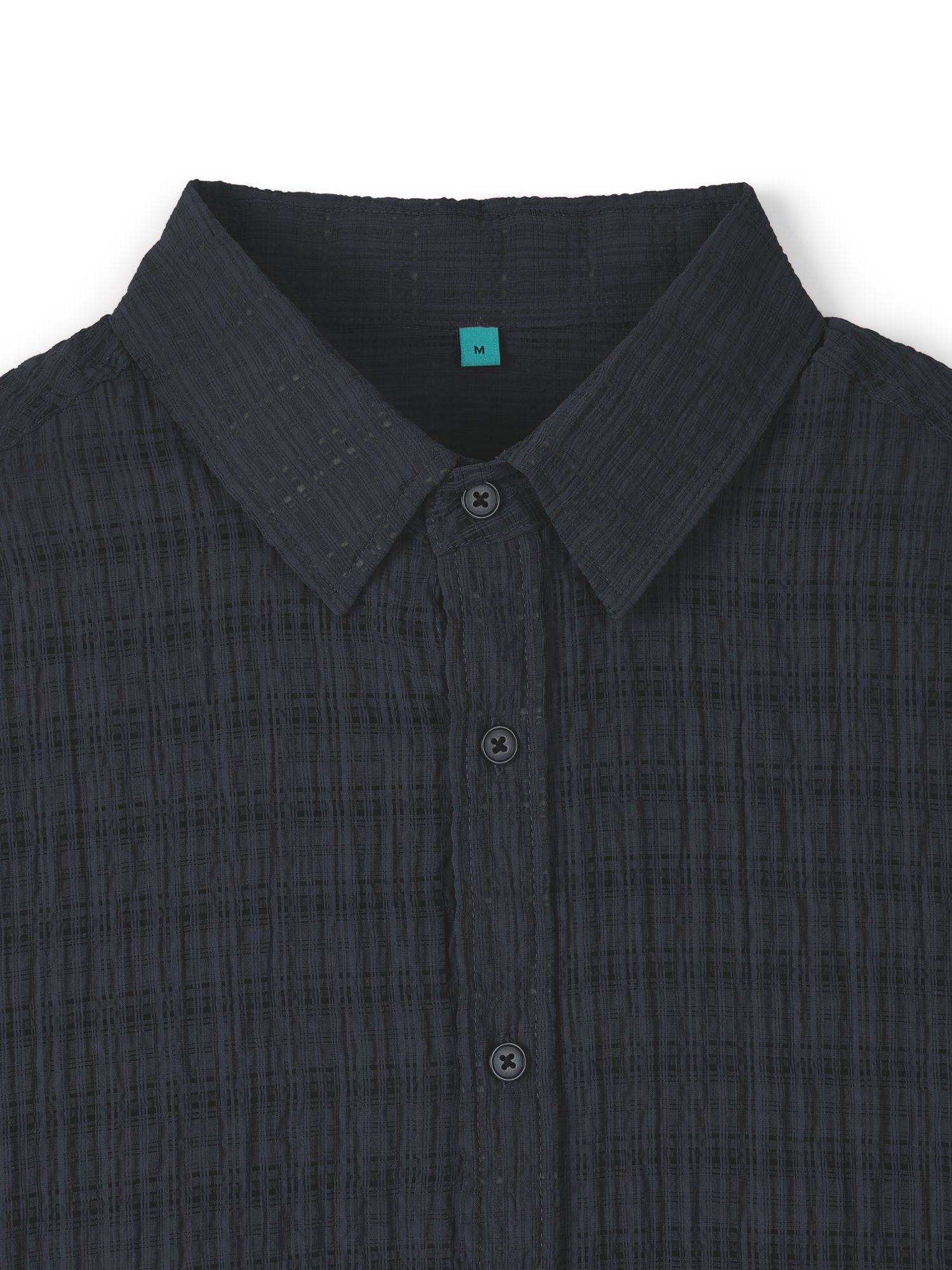 Jacquard Check Shirt (Charcoal)