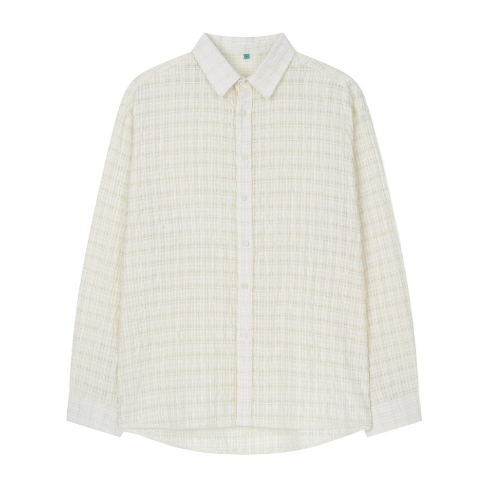 Jacquard Check Shirt (Cream)