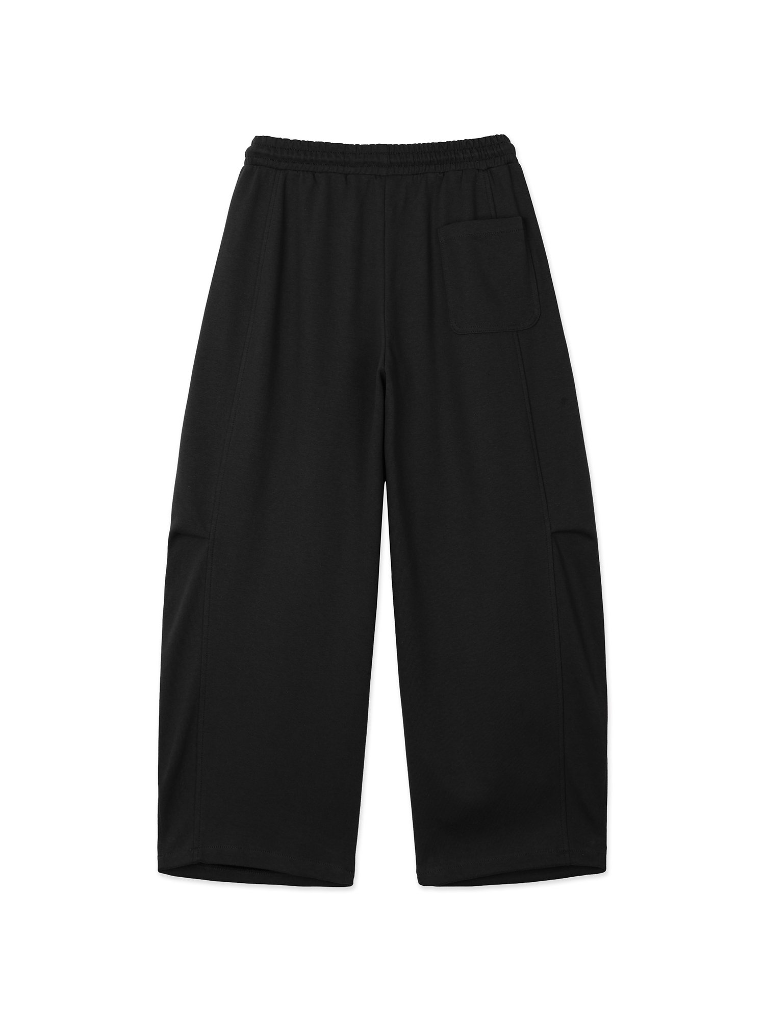 Jersey Folded Wide Pants (Black)