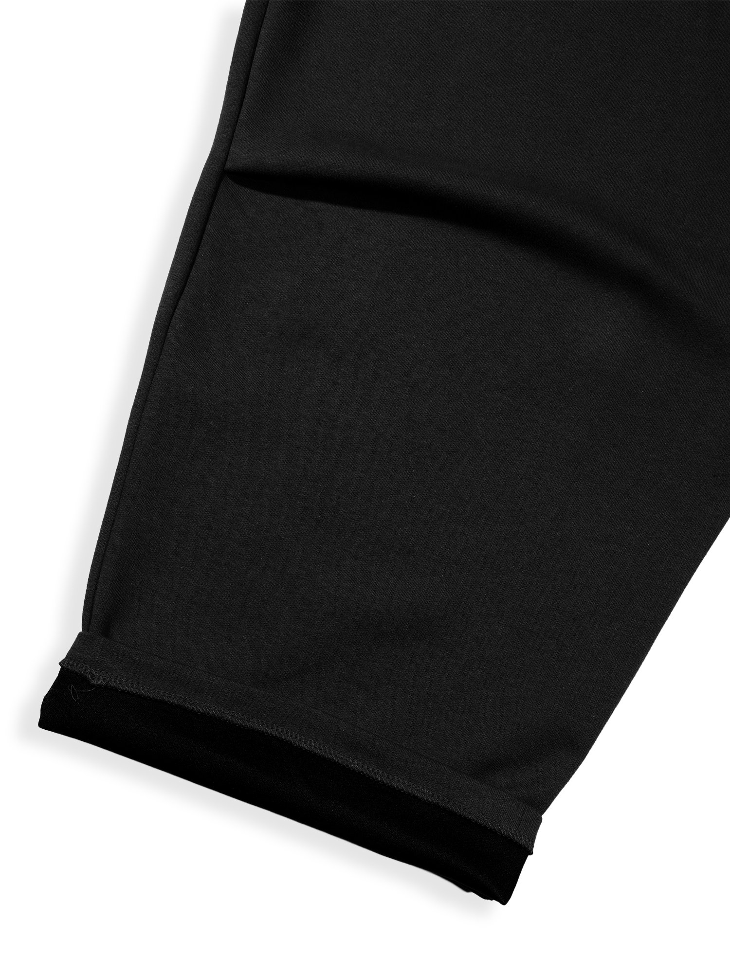 Jersey Folded Wide Pants (Black)