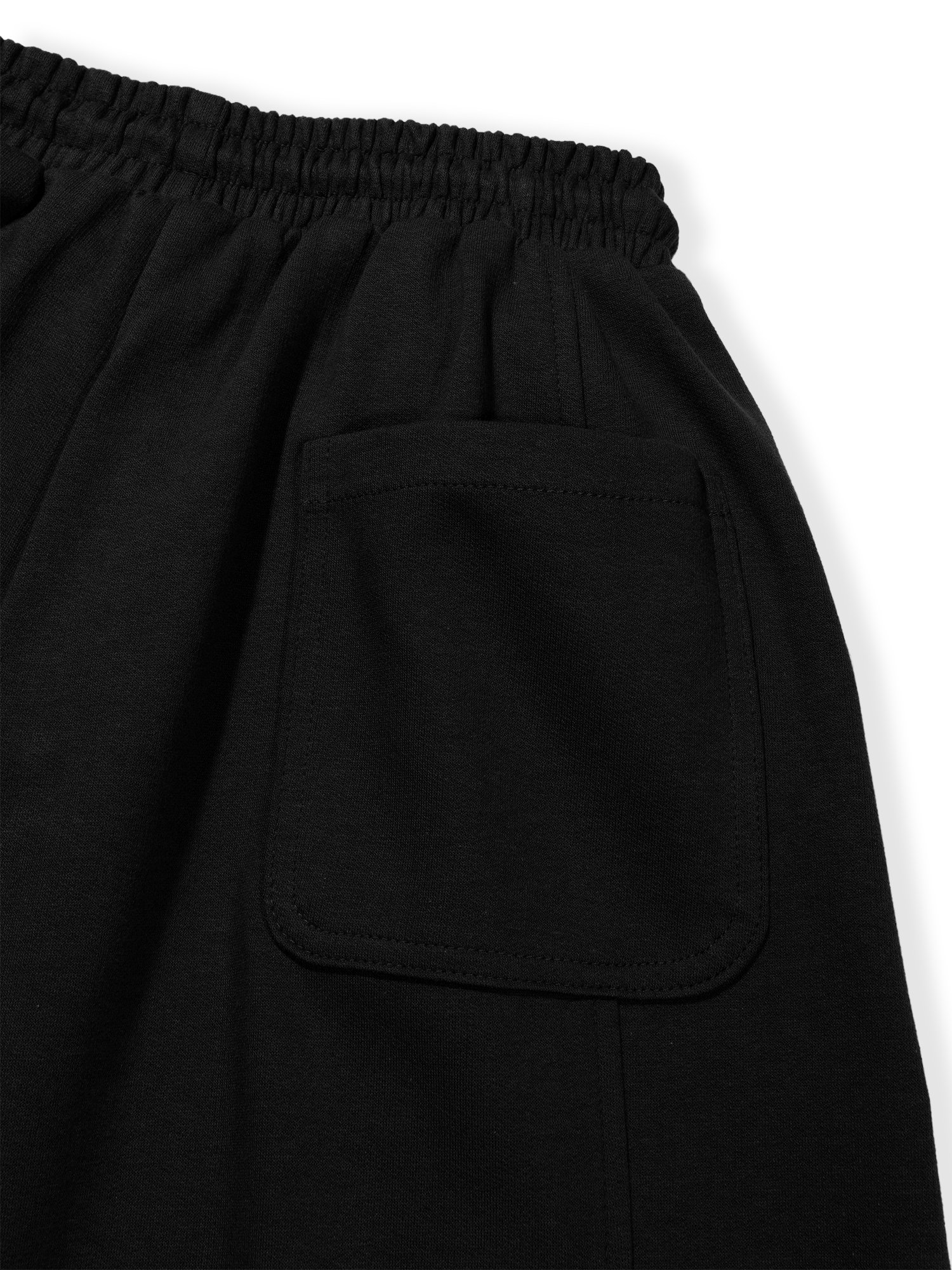 Jersey Folded Wide Pants (Black)