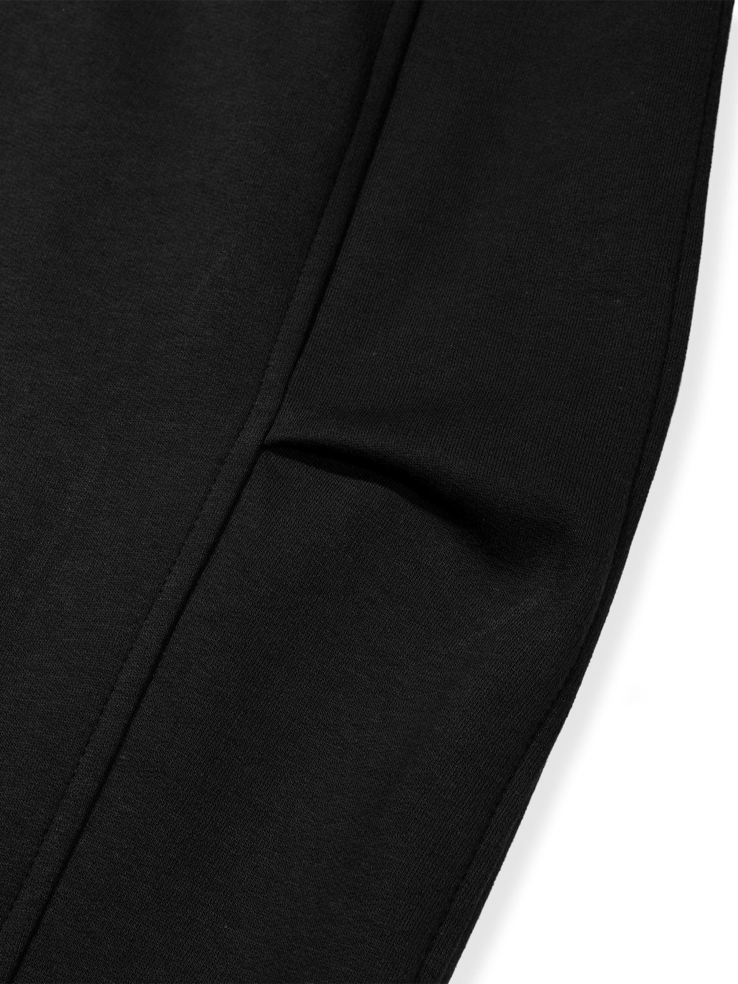 Jersey Folded Wide Pants (Black)