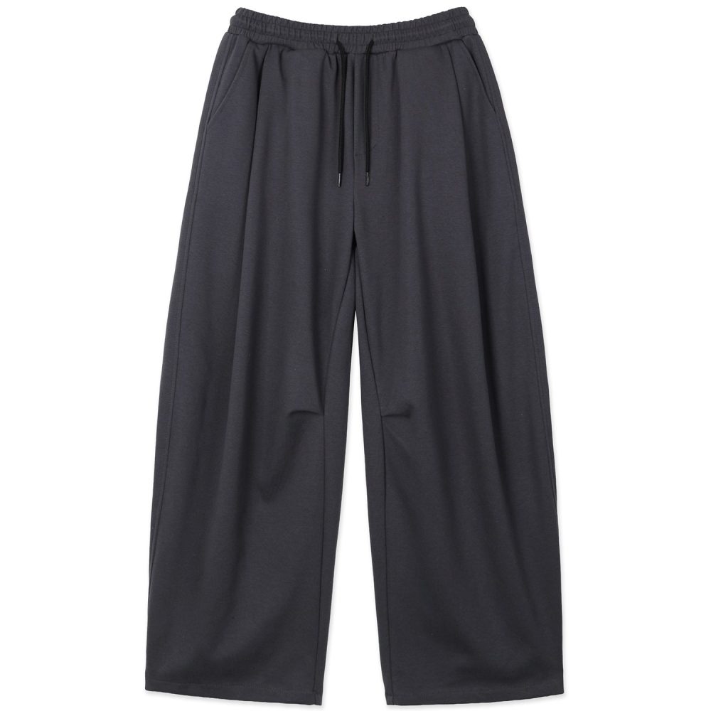Jersey Folded Wide Pants (Charcoal)