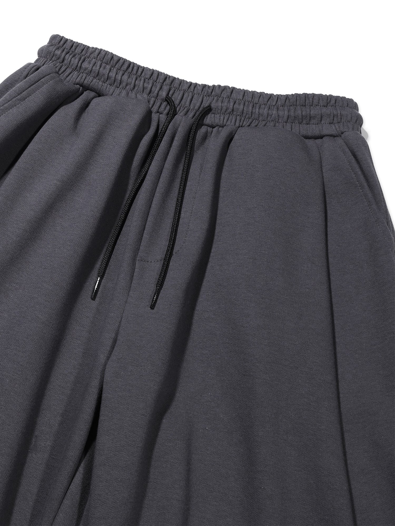 Jersey Folded Wide Pants (Charcoal)