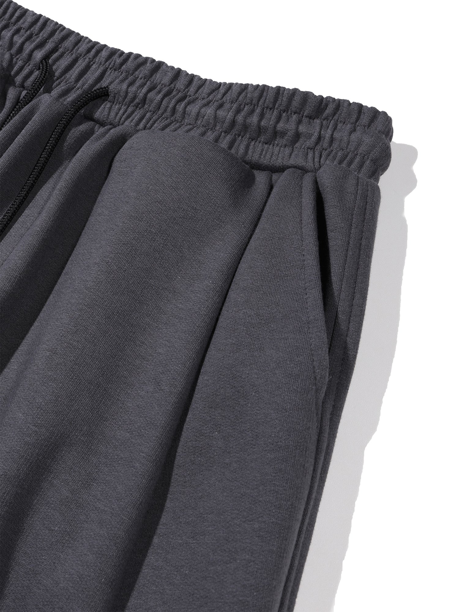 Jersey Folded Wide Pants (Charcoal)