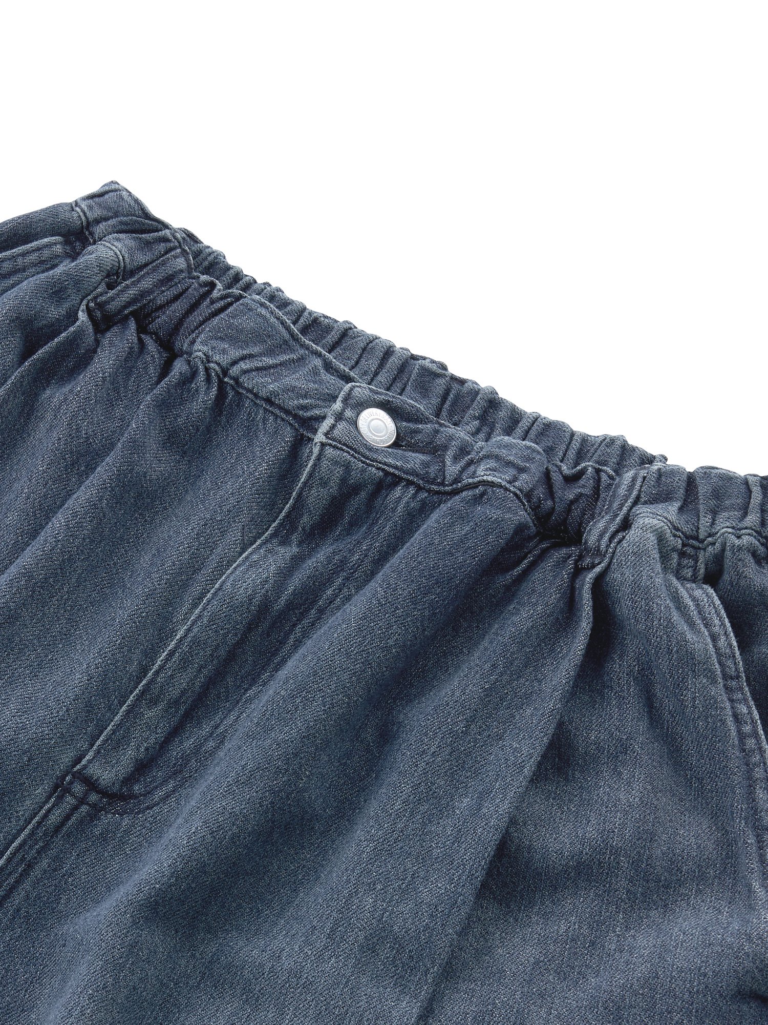 Cool Light Balloon Denim Pants (Mid Blue)