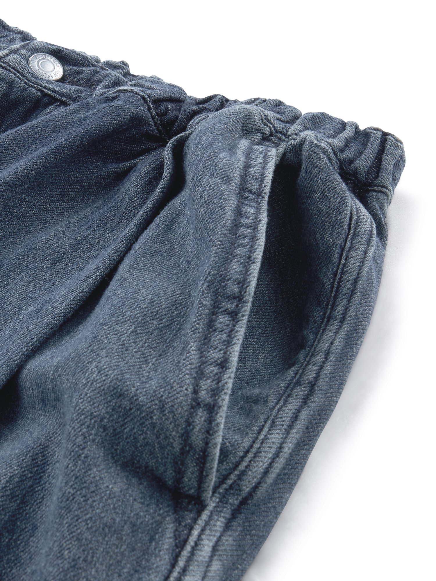 Cool Light Balloon Denim Pants (Mid Blue)