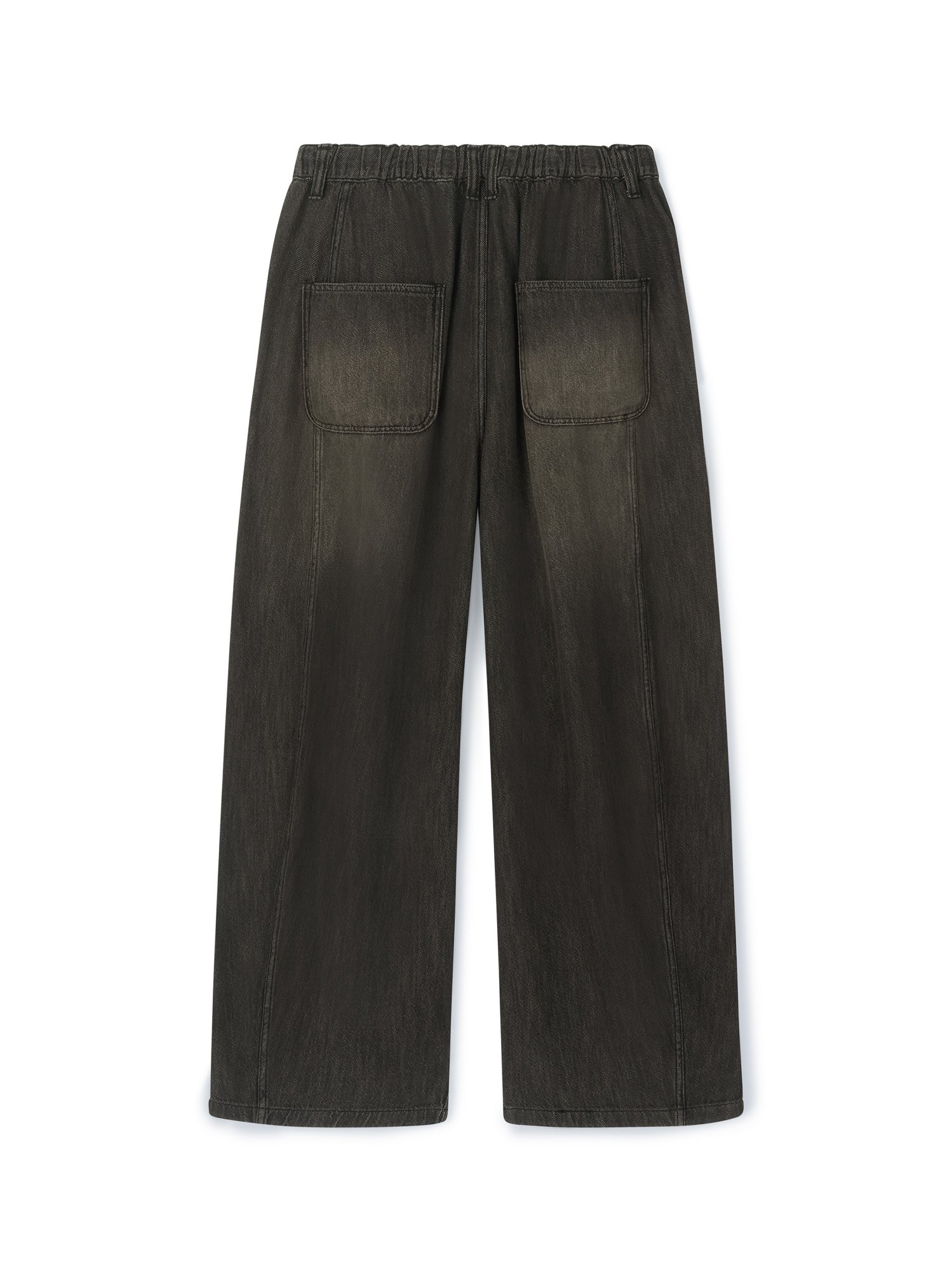 Cool Light Balloon Denim Pants (Black)