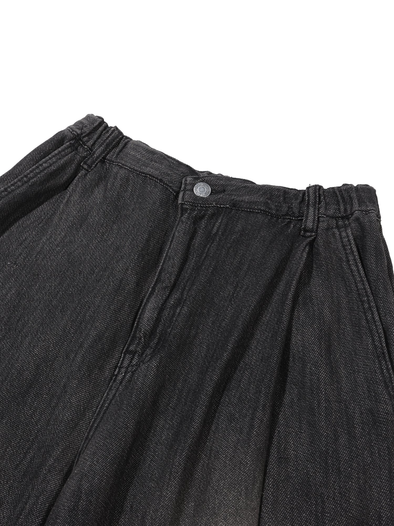 Cool Light Balloon Denim Pants (Black)