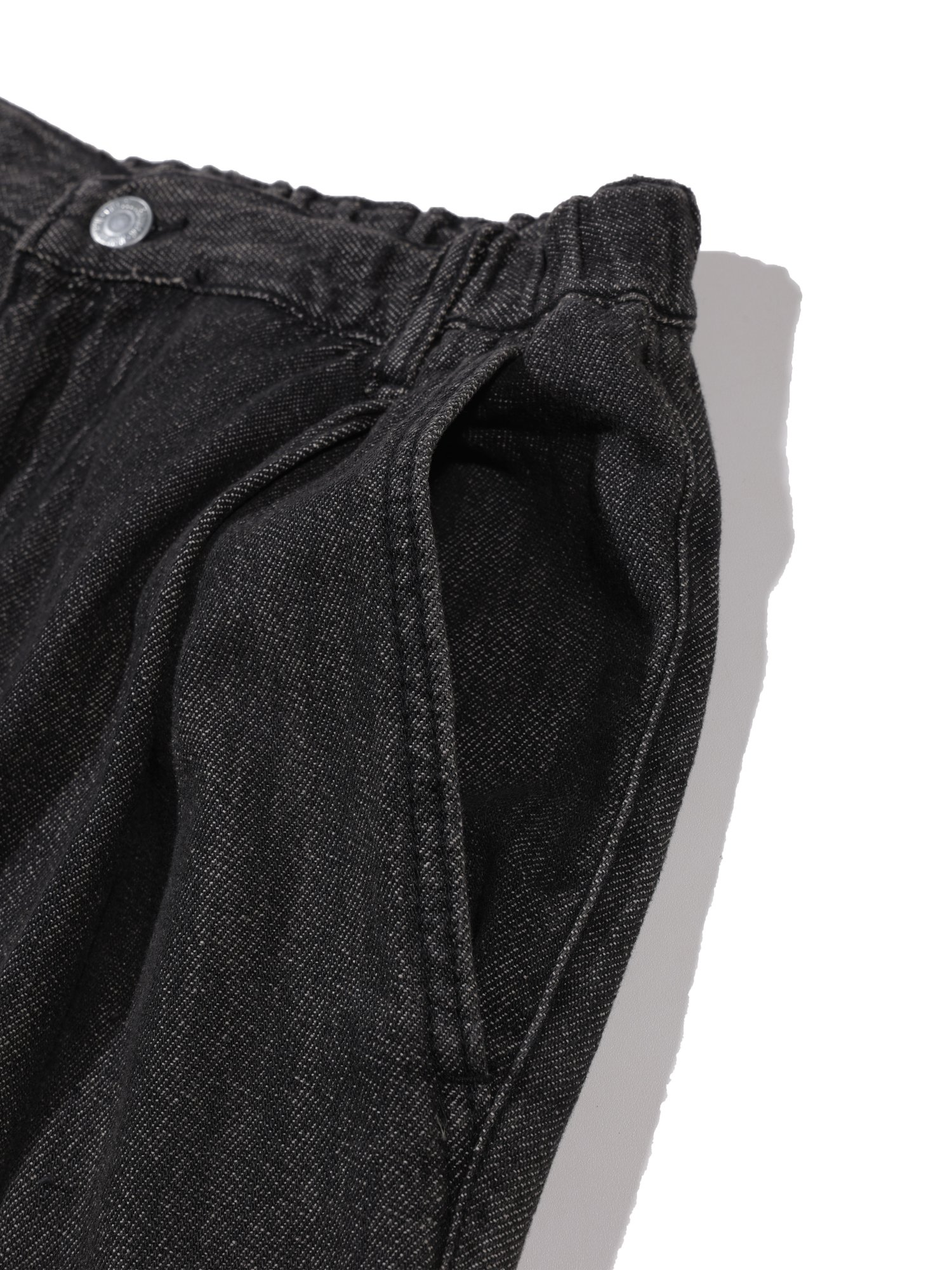 Cool Light Balloon Denim Pants (Black)