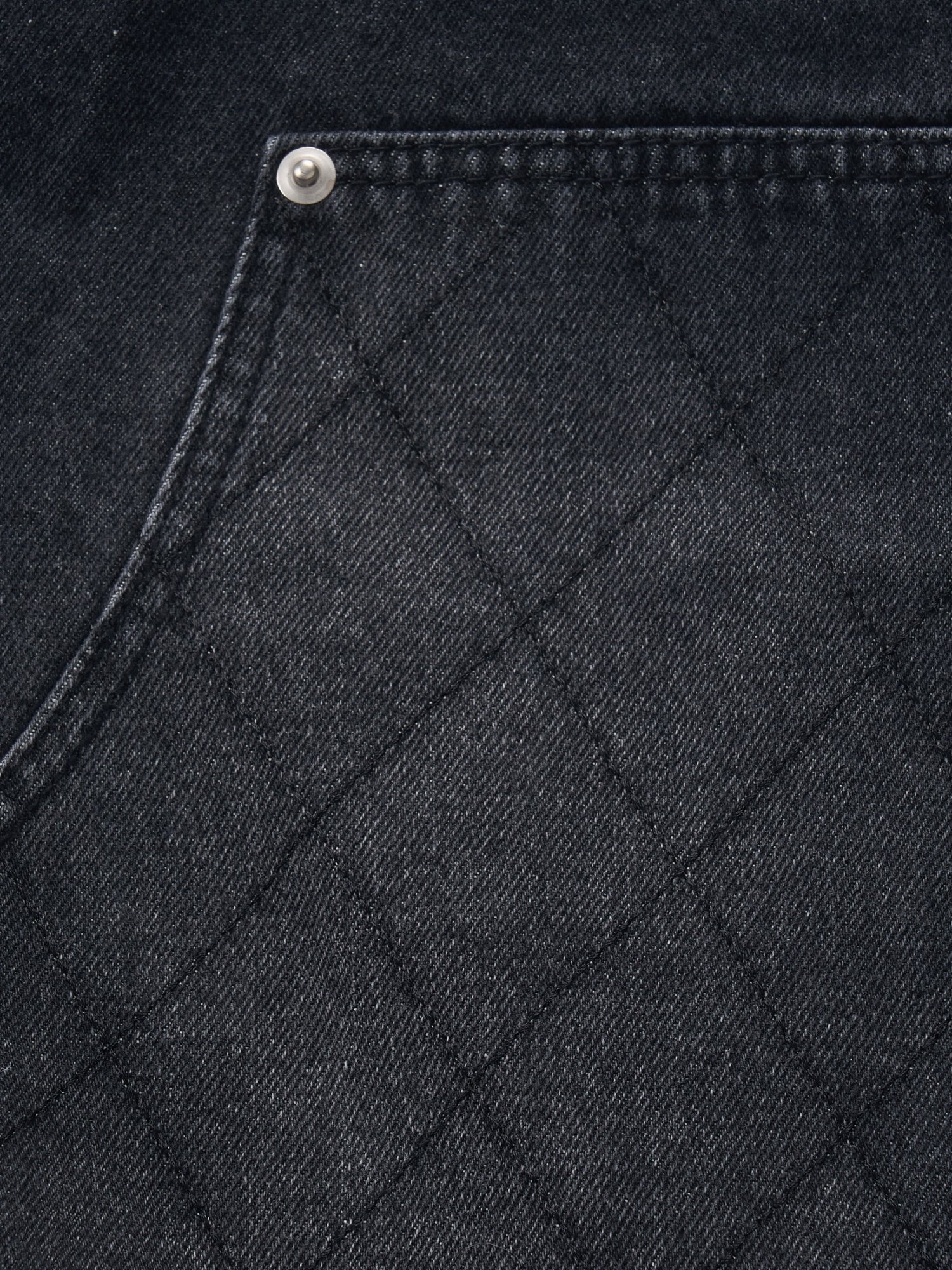 Quilted Double Knee Shorts (Black)