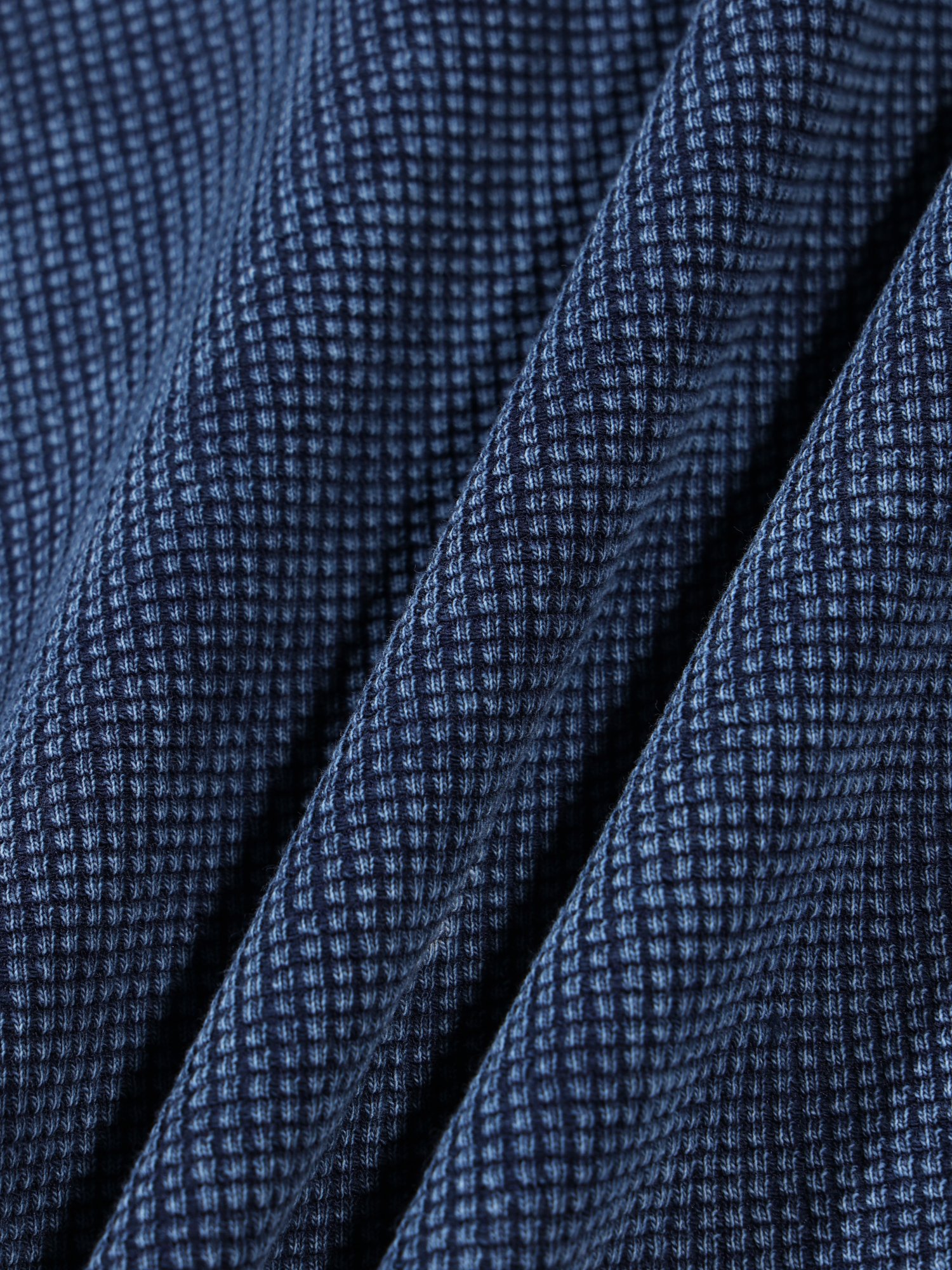 Fade Waffle Short Sleeve (Navy)