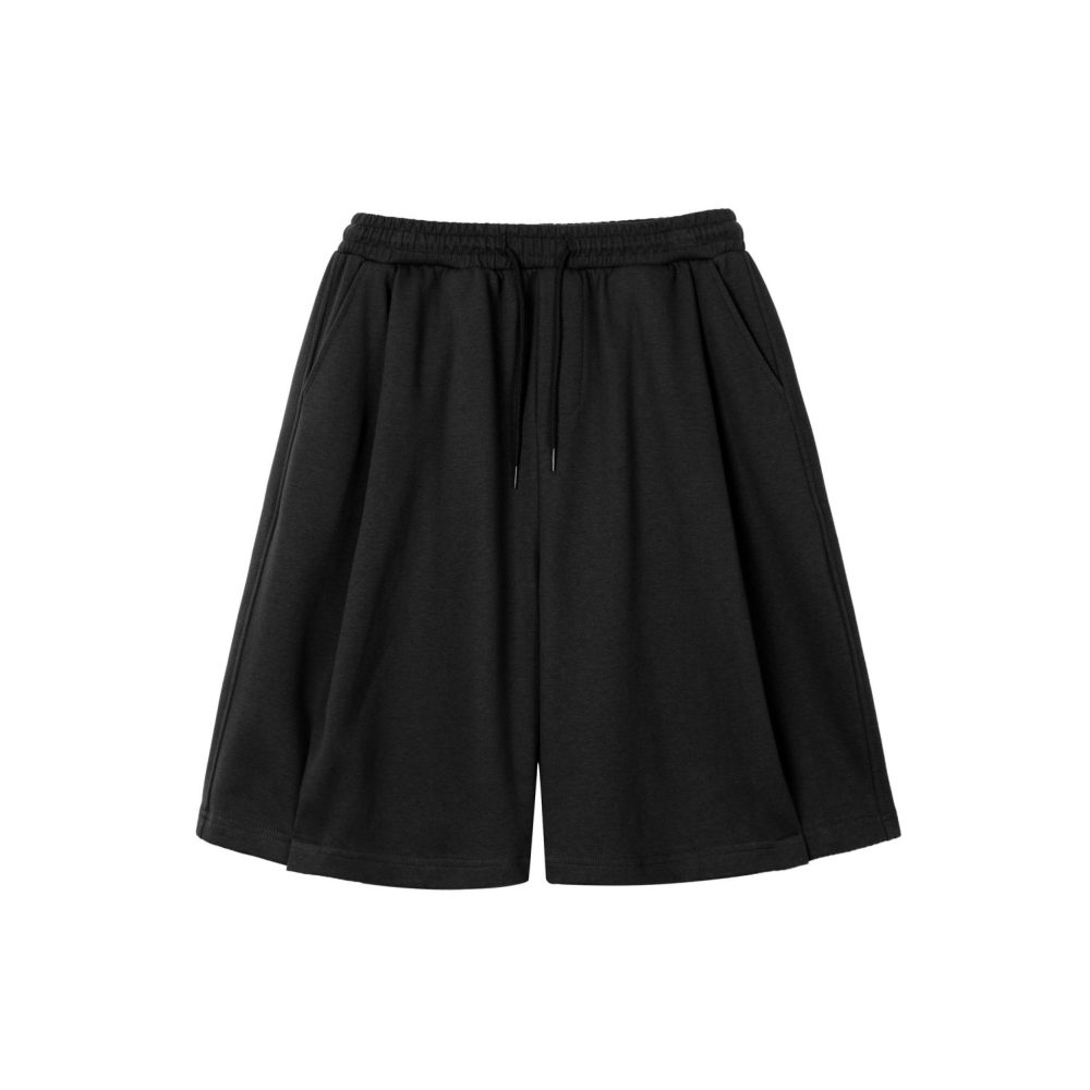 Folded Sweat Shorts (Black)