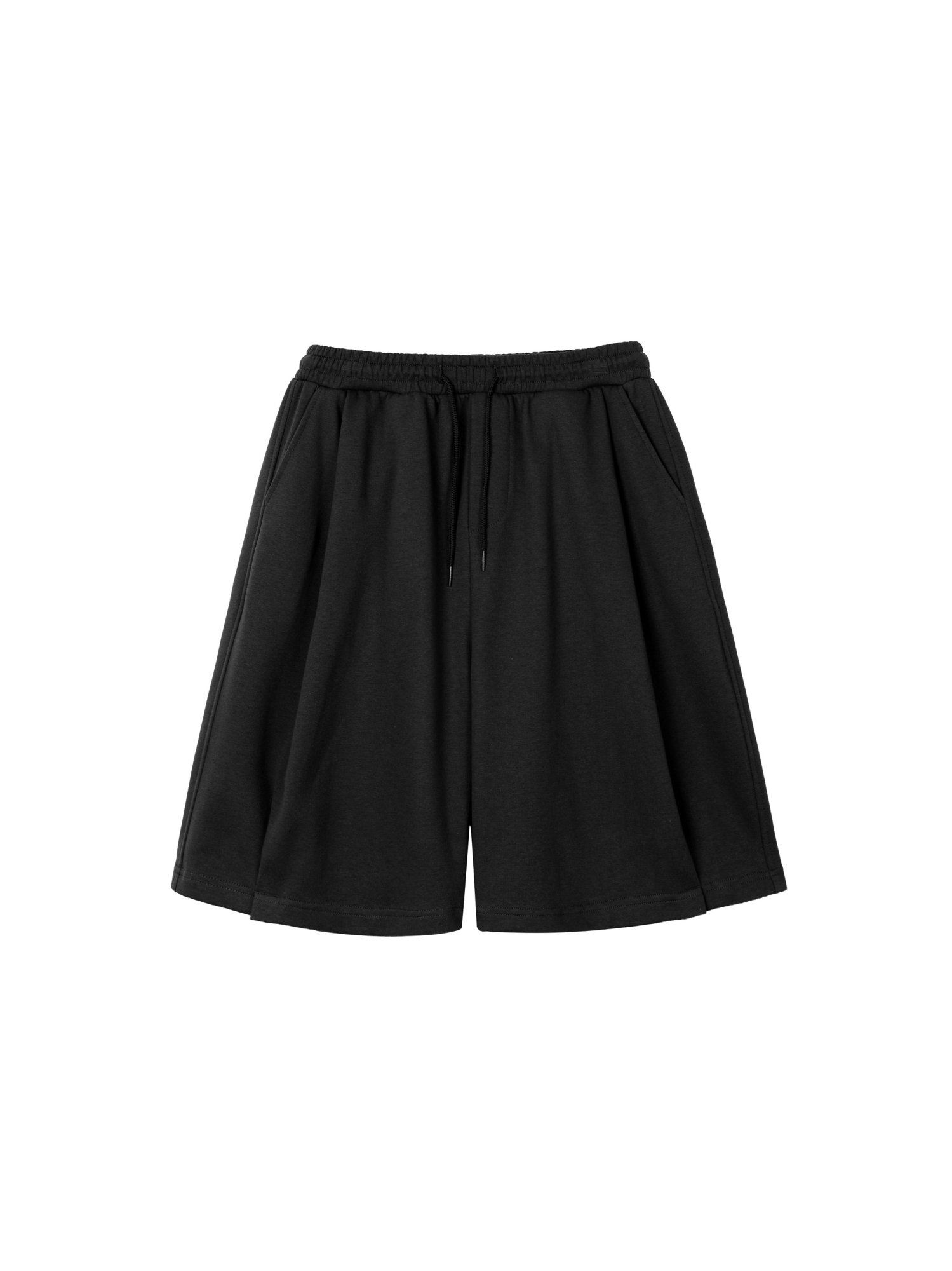 Folded Sweat Shorts (Black)