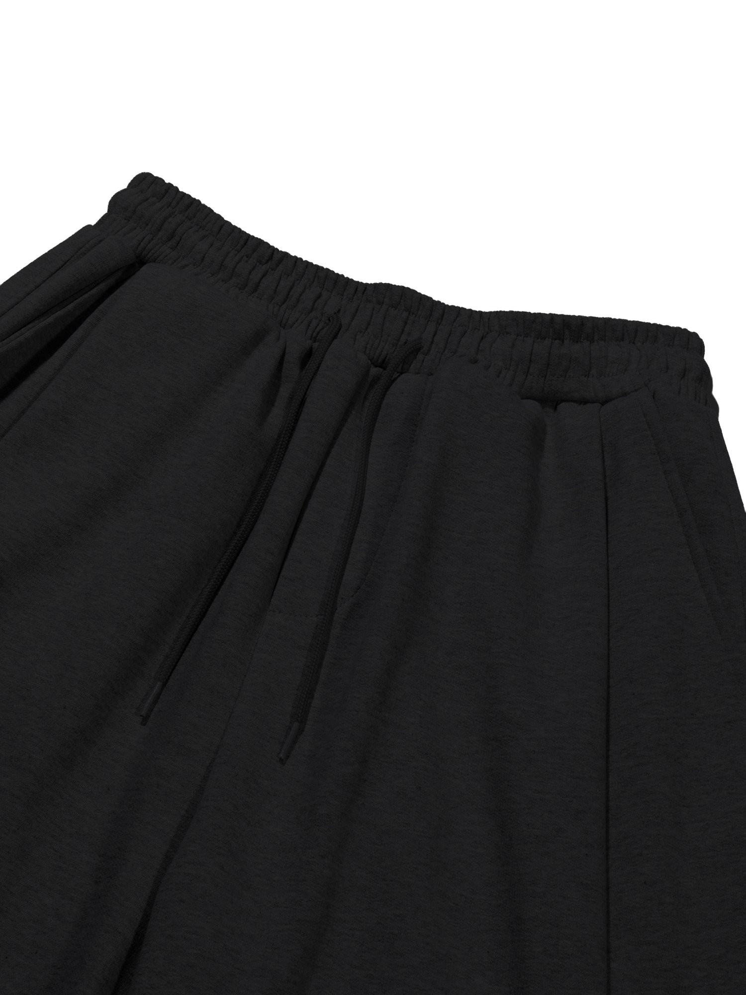 Folded Sweat Shorts (Black)