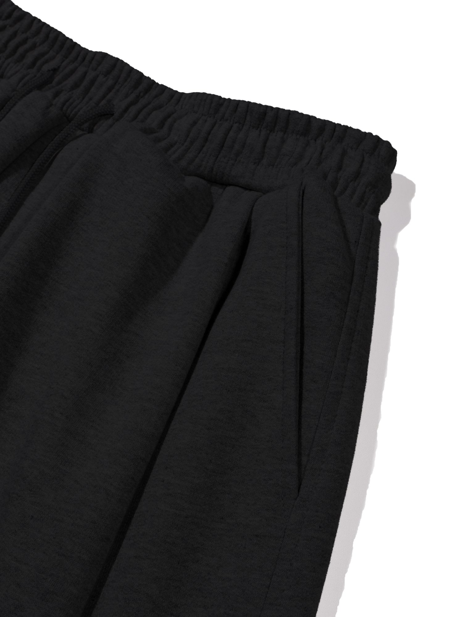 Folded Sweat Shorts (Black)