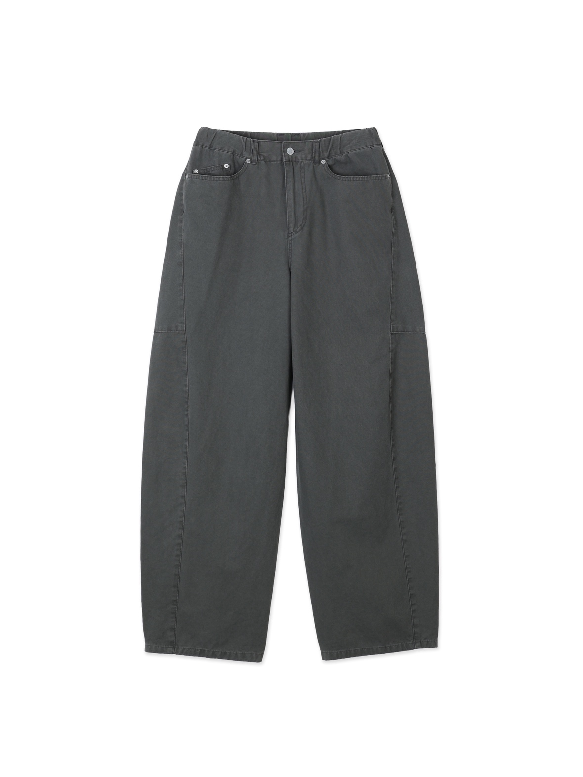 Plain Twist Pants (Charcoal Khaki)