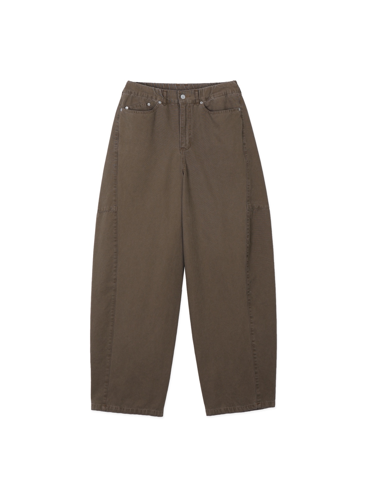 Plain Twist Pants (Brown)