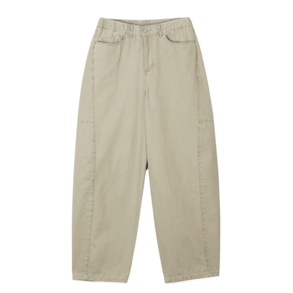 Plain Twist Pants (Tan Beige)