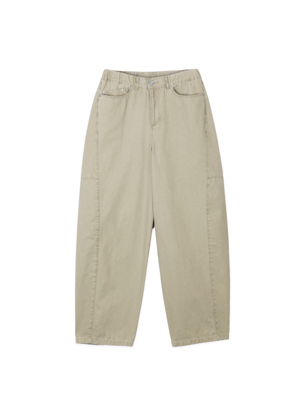 Plain Twist Pants (Tan Beige)