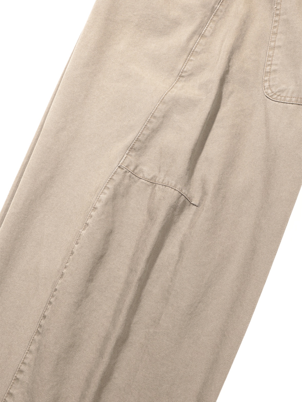 Plain Twist Pants (Tan Beige)