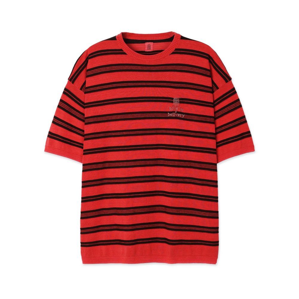 3-Line Round Stripe Knit (Red)