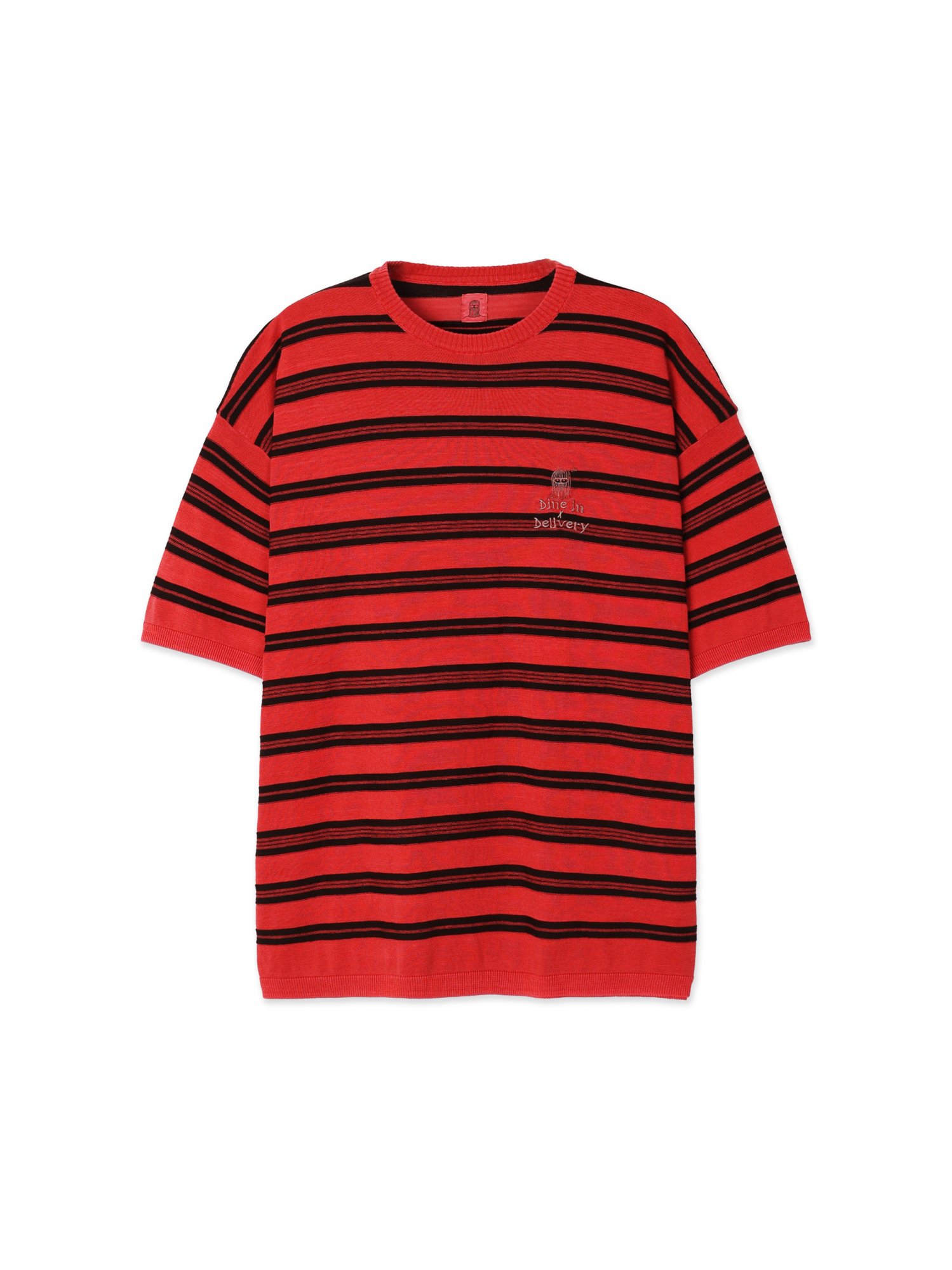 3-Line Round Stripe Knit (Red)