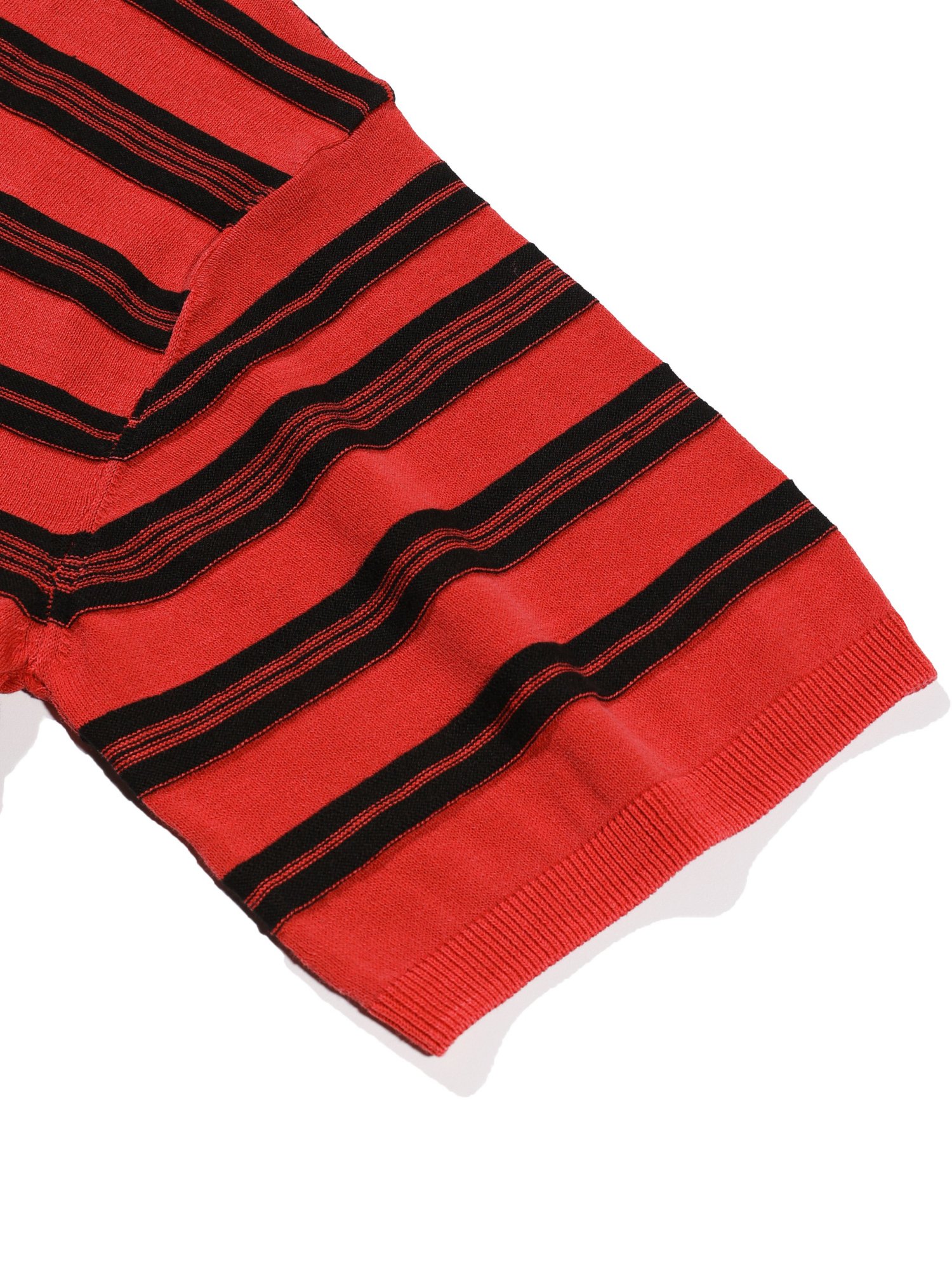 3-Line Round Stripe Knit (Red)