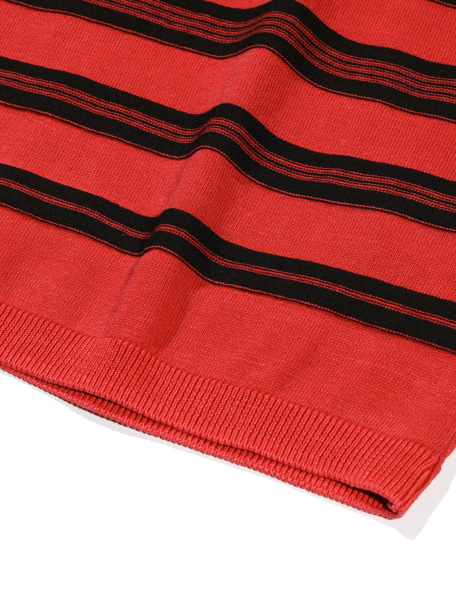 3-Line Round Stripe Knit (Red)