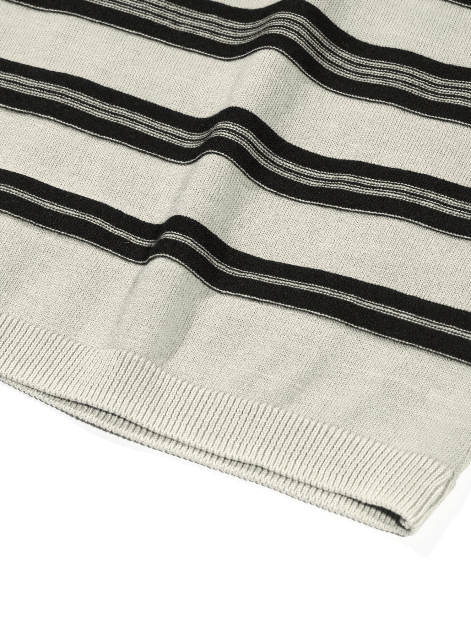3-Line Round Stripe Knit (Beige)