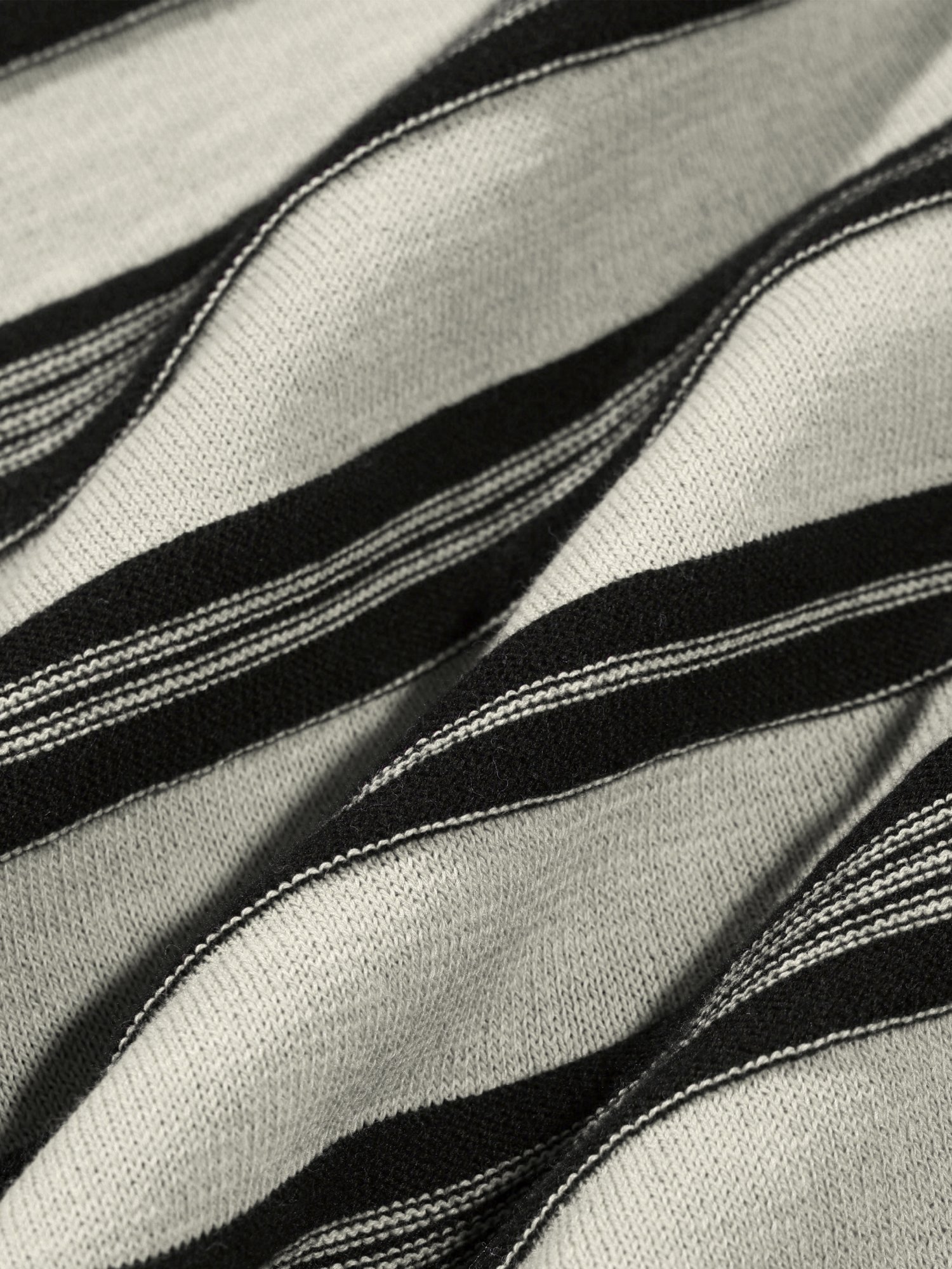 3-Line Round Stripe Knit (Beige)