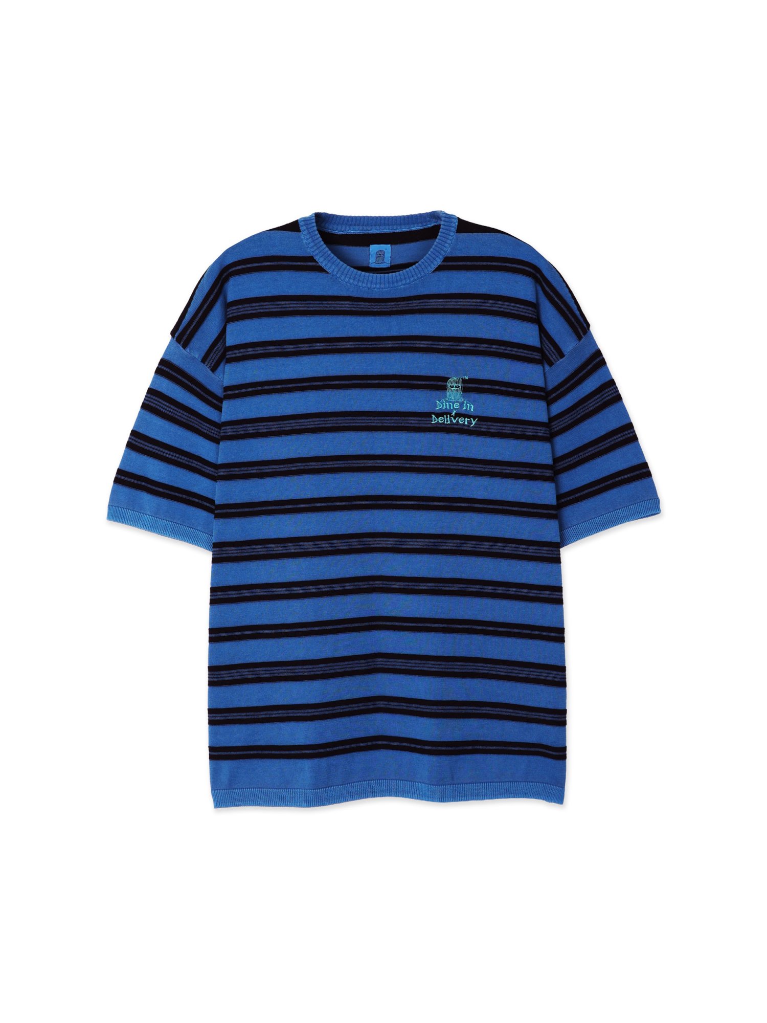 3-Line Round Stripe Knit (Blue)